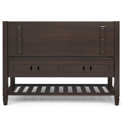Connaught - Entryway Storage Bench With Shelf - Chestnut