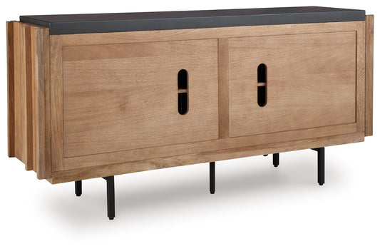 Quintavious - Accent Cabinet - Brown / Charcoal