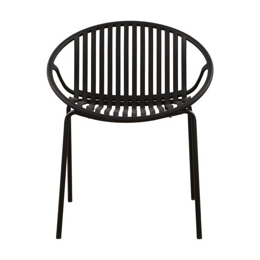 7 Piece Outdoor Modern Dining Set With Stackable Chairs