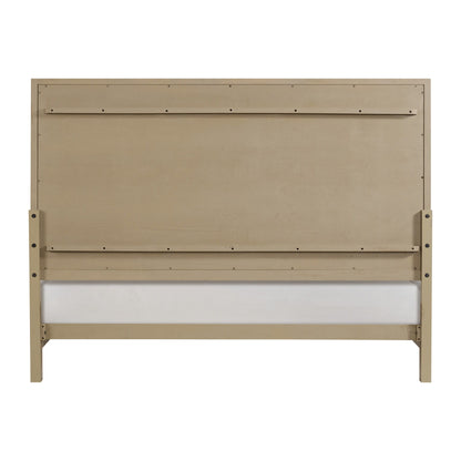 King Panel Bed - Brown