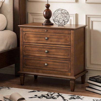 3 Drawer Nightstand With Charging Station, Bedside Table With USB & Type C Port And 2 AC Outlets
