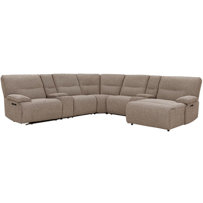 Lucius - 7 Piece Modular Zero Gravity Power Reclining Sectional With Right Arm Facing Chaise - Gellar Earth