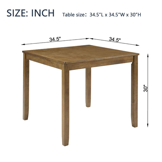 Dining Square 4 Person Table, Only The Table - Oak