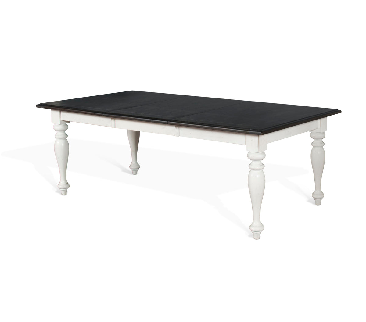 Carriage House - Rectangular Dining Table With Extensions - Cottage White / Europen Dark