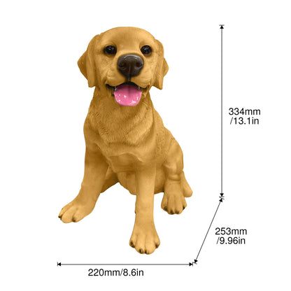 Labrador Statue, Outdoor Garden Ornament - Yellow