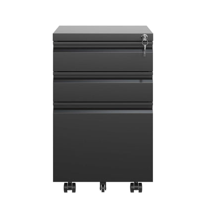 Metal Drawer Mobile File Cabinet With Lock For Home Office Organizer