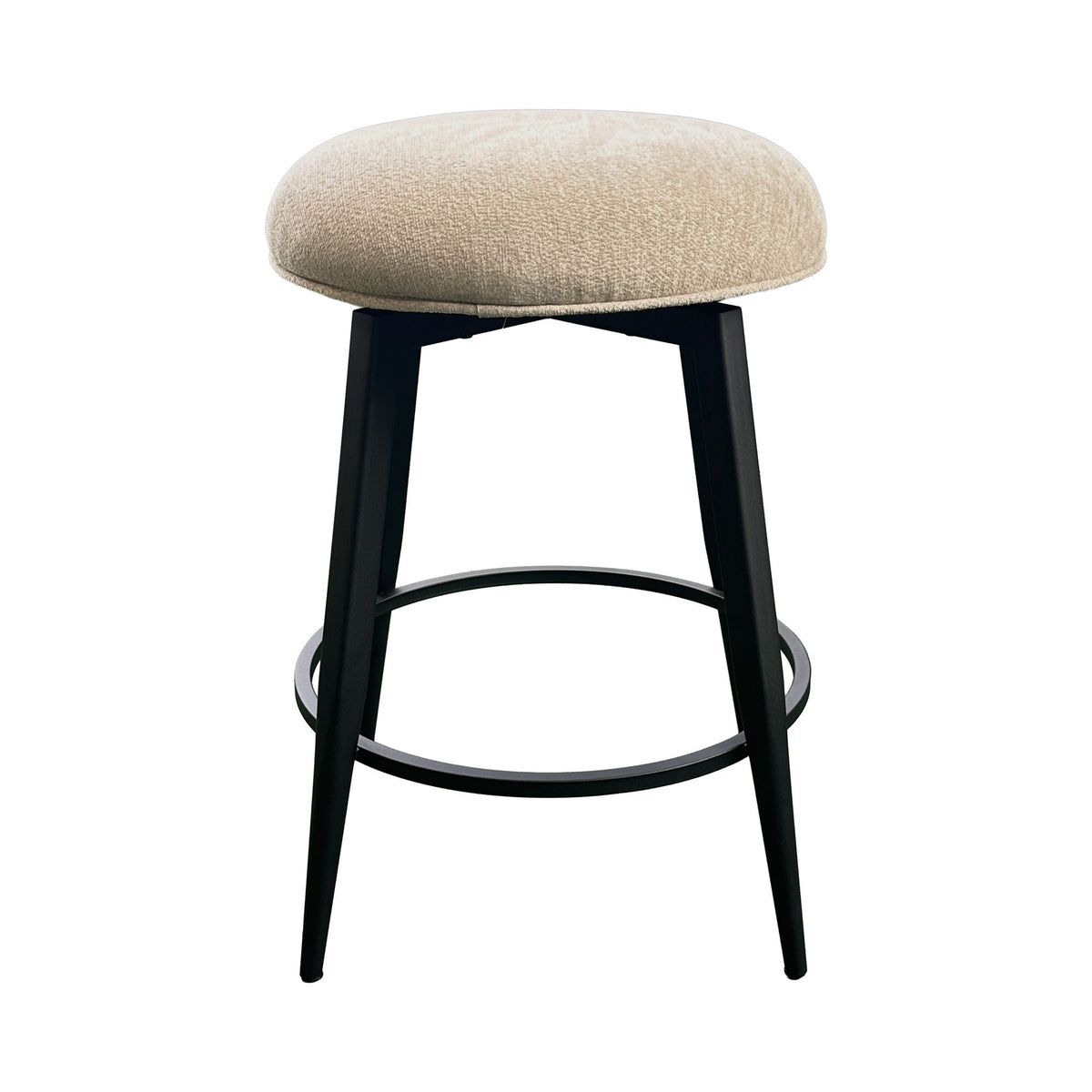 Metal Base Barstools - Barstool With Backless Seat - Champagne
