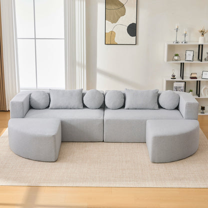 Boneless - Couch Modular Sectional Sofa With Deep Seating And Curved Design