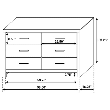 Sherwood - 6 Drawer Dresser