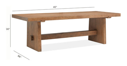 Lindon - Trestle Dining Table - Belgian Wheat