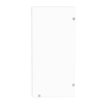 Frameless Bathtub Shower Screen, Reversible Installation