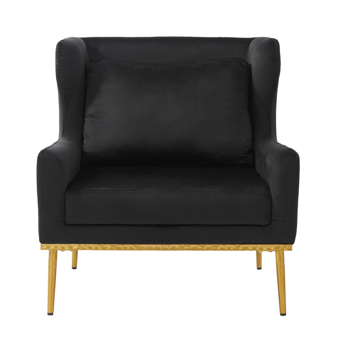 Elegant Curved Armrest Accent Armchair