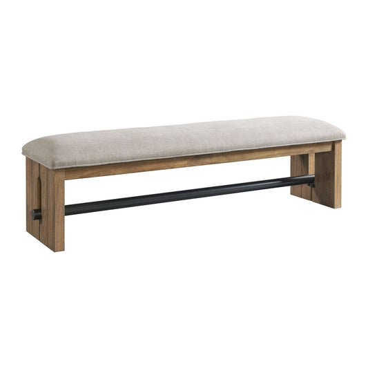 Landmark - Backless Bench - Weathered Oak