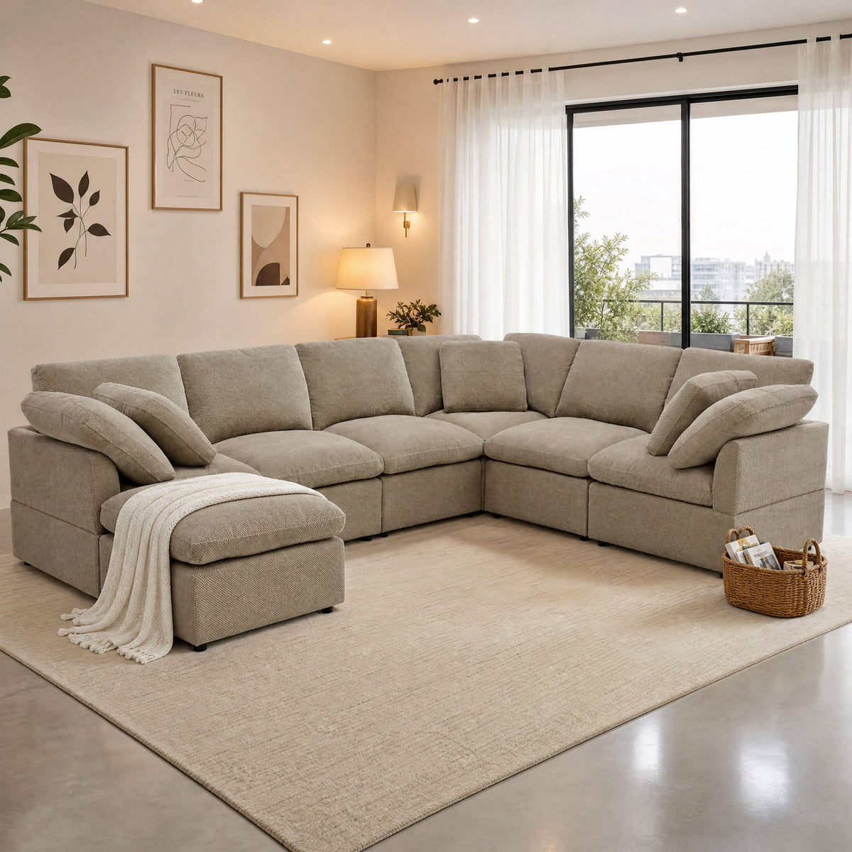 Modular Cloud Sofa, Freely Configurable Corner