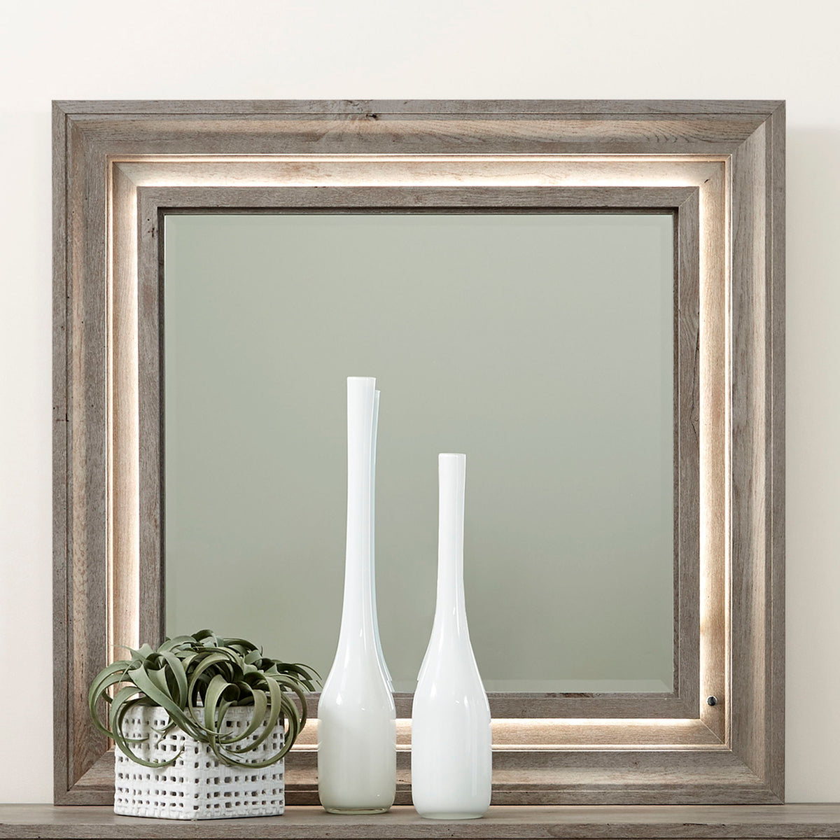 Horizons - Lighted Mirror - Graystone