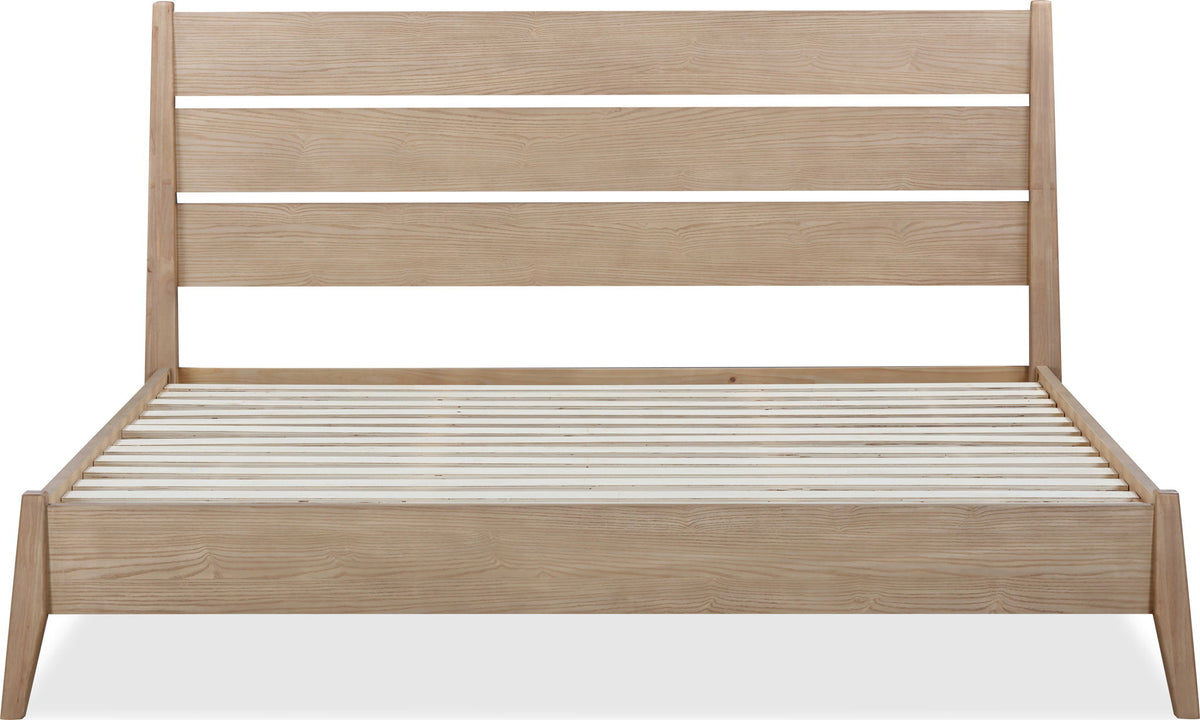 Sumire - Slatted Ash Wood Platform Bed