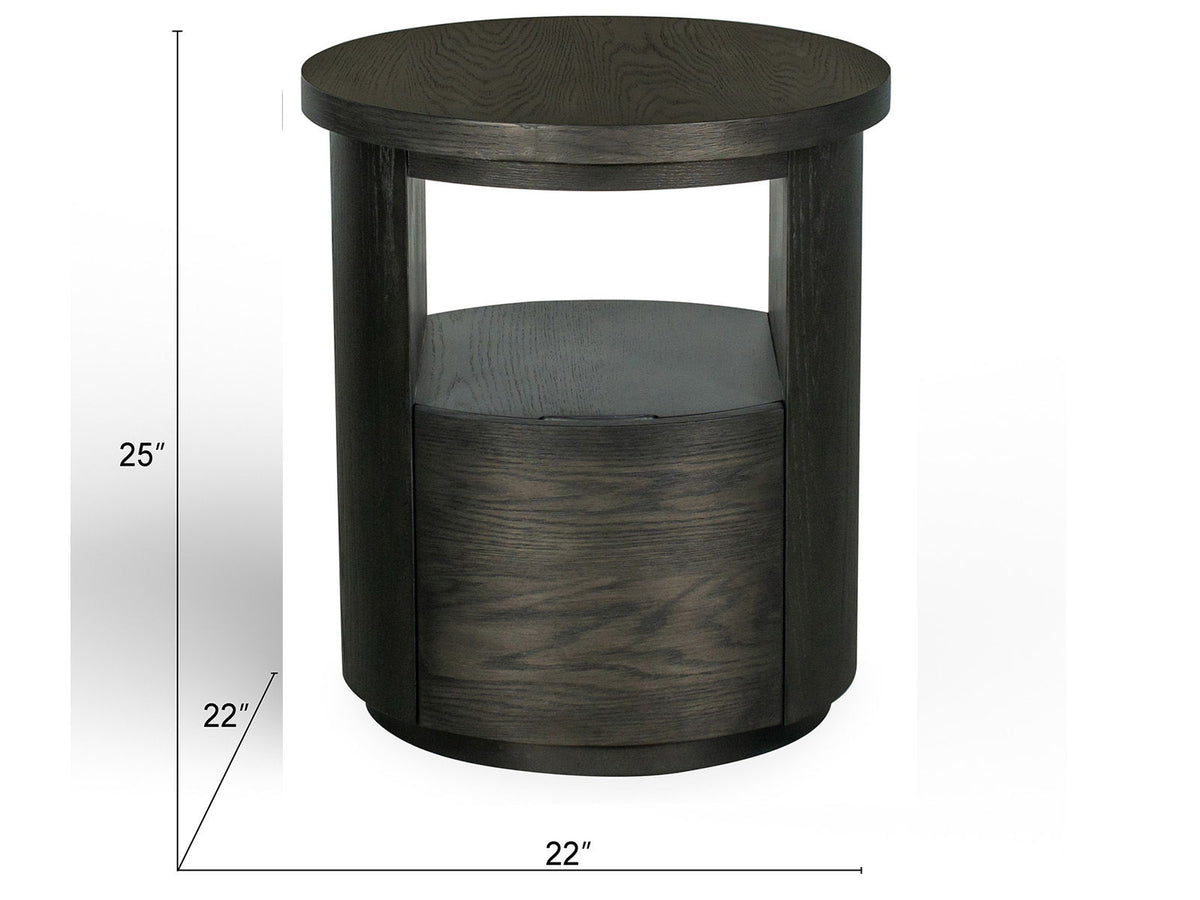 Bosley - Round End Table - Coffee Bean