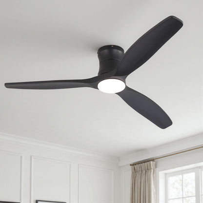 52" Ceiling Fan With Light, Dimmable DC Reversible Motor, 3 Blades