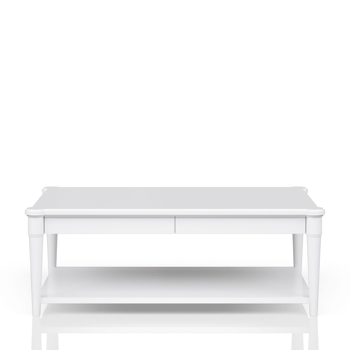 Cocktail Table With Two Storage Drawers And Casters