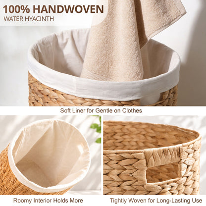 Ludmila - Full Oval Laundry Hamper - Light Brown