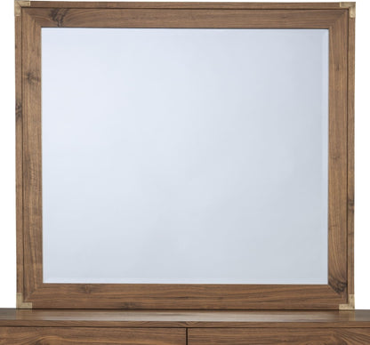 Adler - Beveled Glass Mirror - Natural Walnut