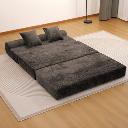 Convertible Design Sofa Bed, 2 Seater Fold Out Floor Couch