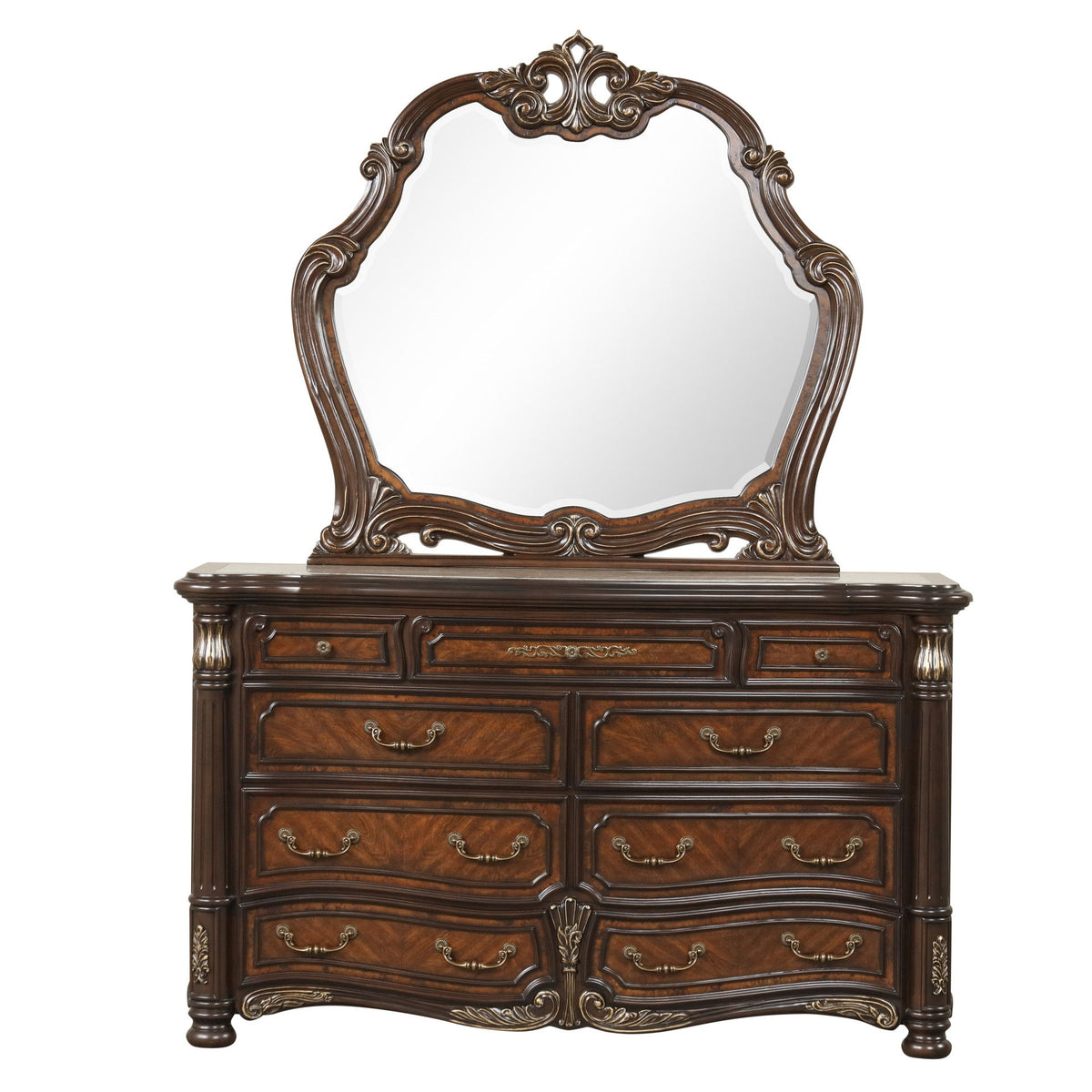 Bella Notte - Dresser Mirror - Mahogany Brown