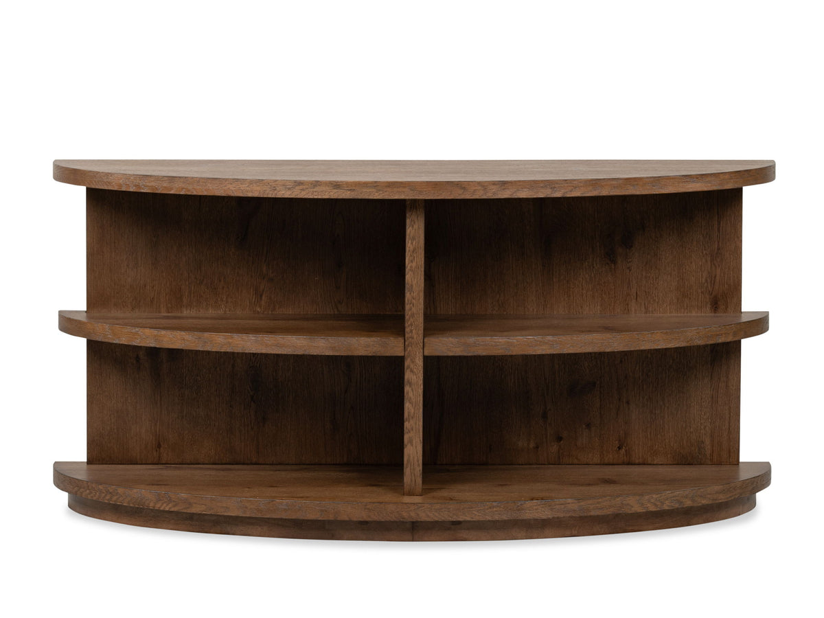 Oswald - Demilune Sofa Table - Brown