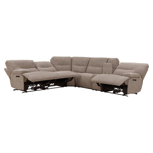 Lucius - 6 Piece Modular Zero Gravity Power Reclining Sectional - Gellar Earth