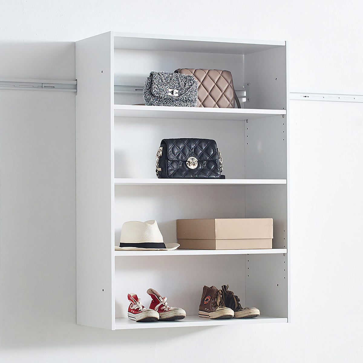 Devi - Wall Mounted Wood Closet System With Modular Units