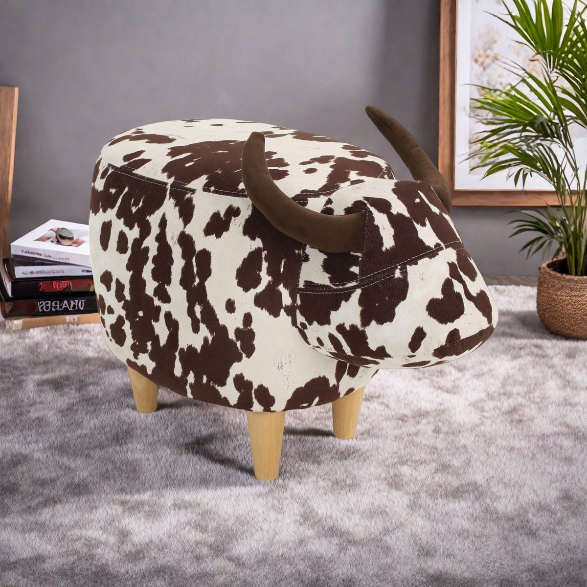 Cow Shaped Ottoman Footstool