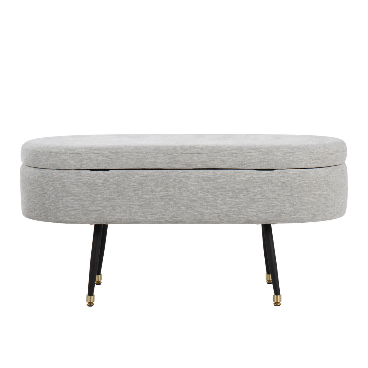 Harvey - Contemporary Storage Bench - Gray