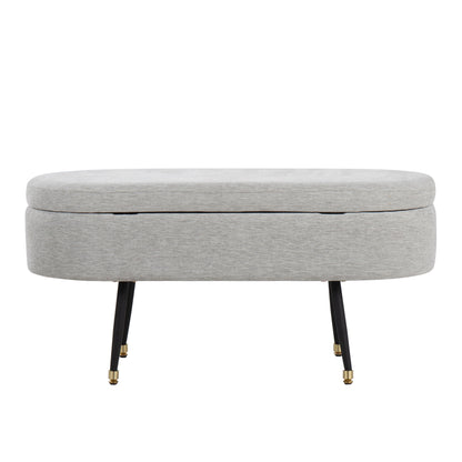 Harvey - Contemporary Storage Bench - Gray