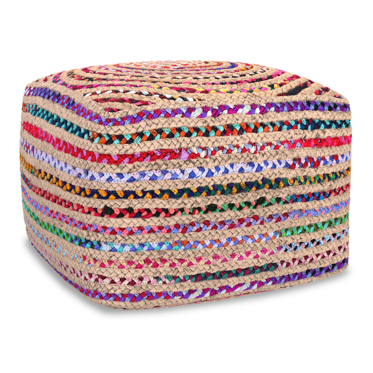 Margo - Square Pouf - Multicolor