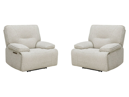 Lucius - Power Zero Gravity Recliner P2 (Set of 2) - Gellar Marble