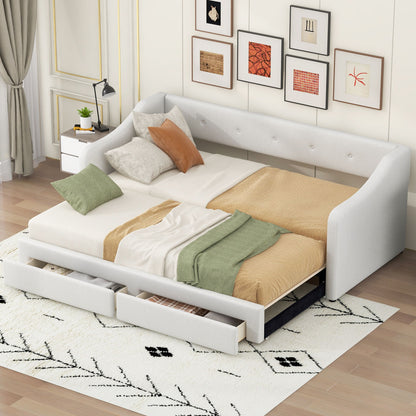 Upholstered Daybed With 2 Drawers