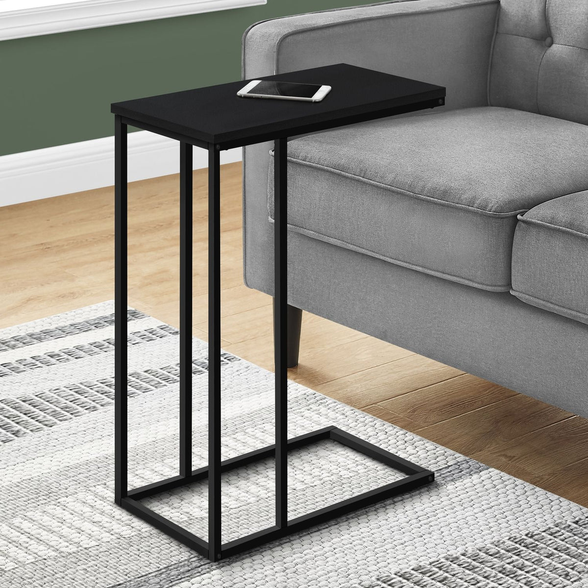 Accent Table, C - Shaped, Space-Saving Functionality