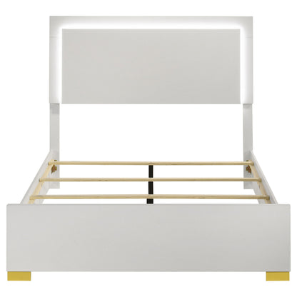 Full LED Panel Bed With Touch Activated Lighting - White