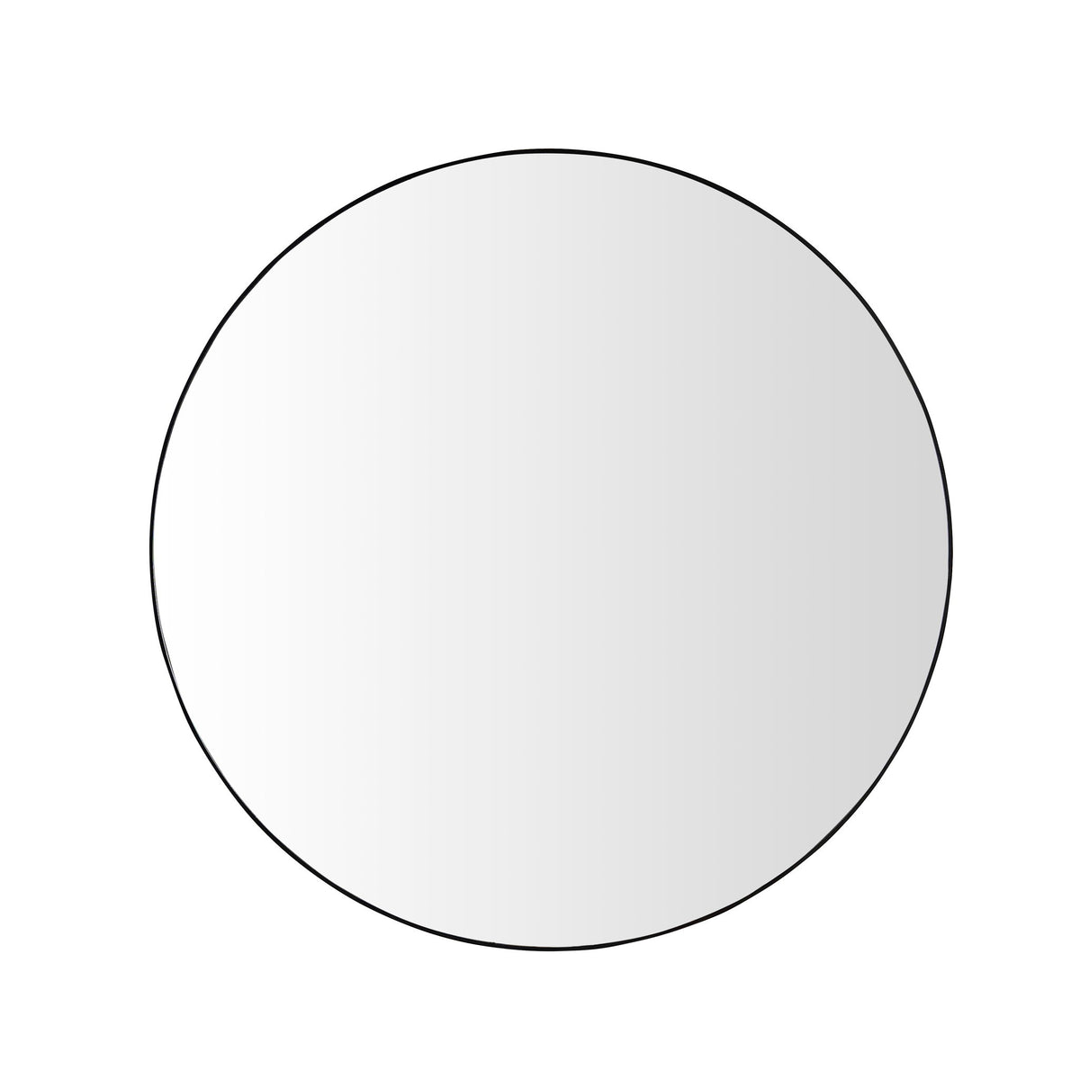 Wall Circular Framed Vanity Mirror For Bathroom, Living Room Decor - Black