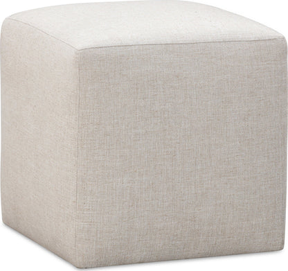 Liv - Fully Upholstered Dining Ottoman - Natural Linen
