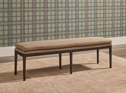 Carlisle - Upholstered Bench - Light Brown / Pecan Pie