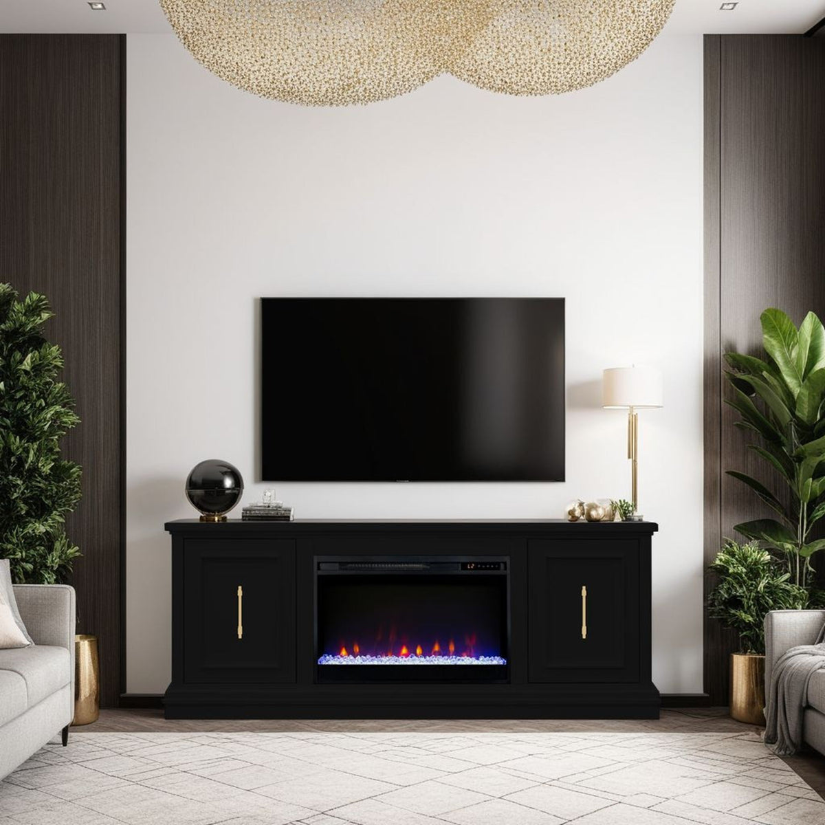 Jordan - Fireplace TV Stand
