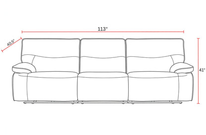 Lucius - 3 Piece Modular Zero Gravity Power Reclining Sofa - Gellar Marble