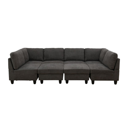 8 Piece Modular U - Shape Sectional Sofa