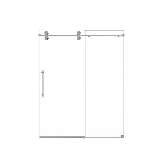 Frameless Single Sliding Shower Door With Clear Tempered Glass