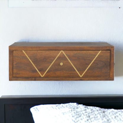 Floating Bedside Table - Chestnut