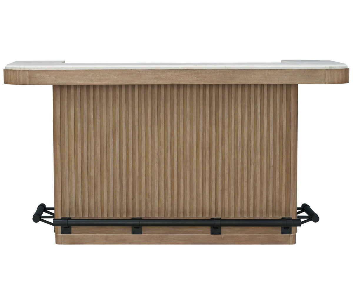 Escape - Dining Bar With Stone Top - Glazed Natural Oak / Vanilla Bean