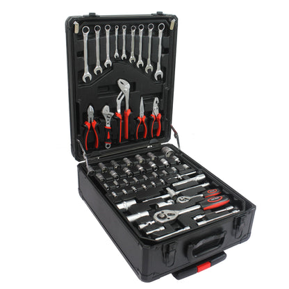 899 Piece Home Repair Tool Set With Rolling Plastic Toolbox, 4 Drawers, General Household Maintenance Kit
