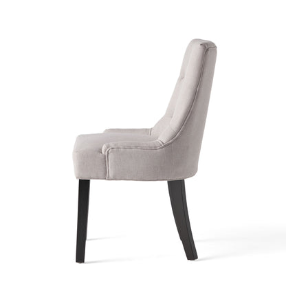 Contemporary Cheney Dining Chair Set With Tufted Design