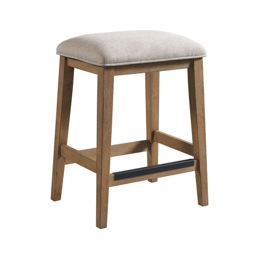 Landmark - Backless Stool - Weathered Oak